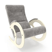 Кресло-качалка Блюз Модель 3 (Дуб шампань-эмаль/Ткань серый Verona Light Grey)